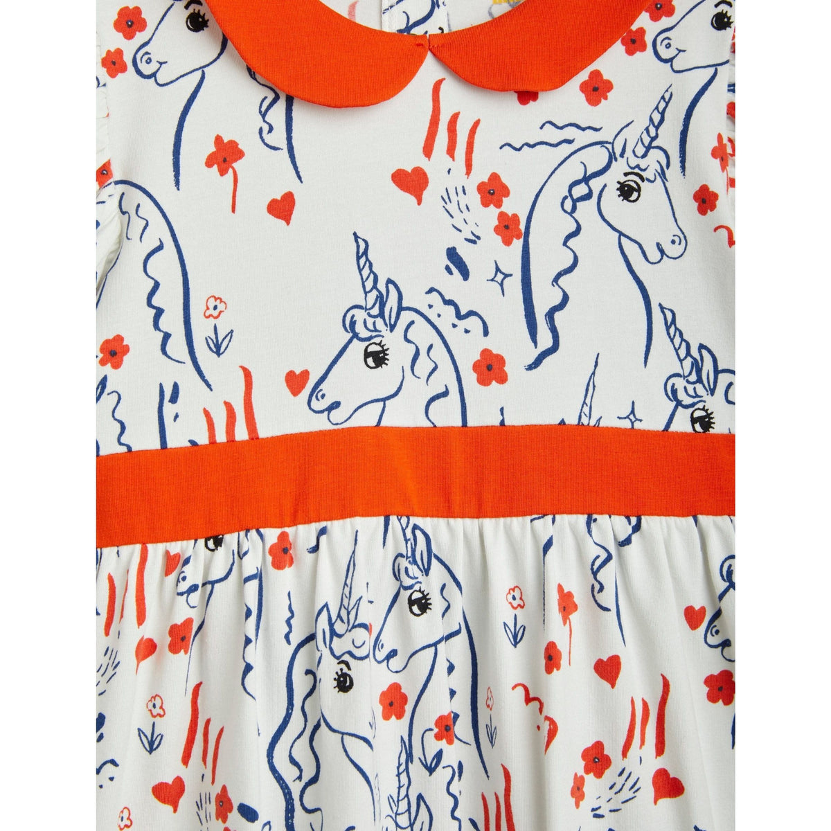 Scottish Unicorns Aop Ss Dress - White