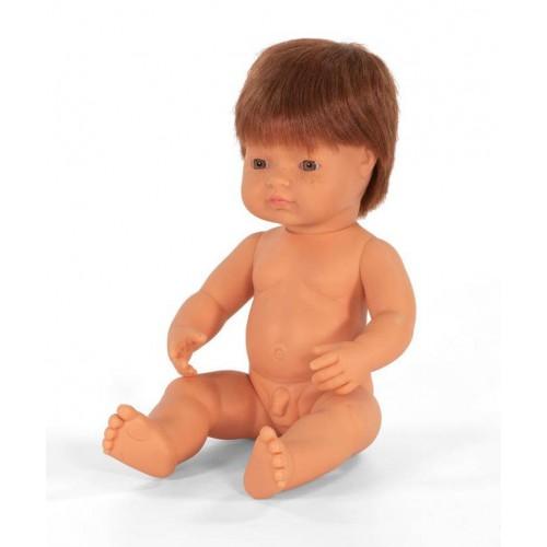 Anatomically Correct Baby, Caucasian Boy, Red Head, 38 cm