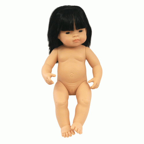 Anatomically Correct Baby Doll Asian Girl 38 Cm