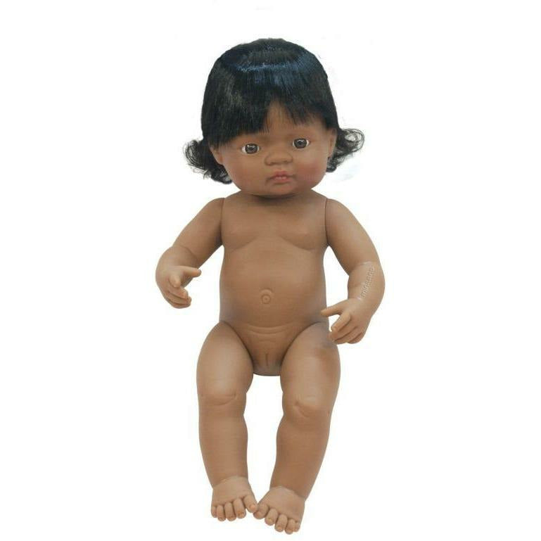 Anatomically Correct Baby Doll Hispanic Girl 38 Cm