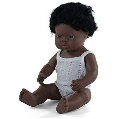 Anatomically Correct Baby Doll African Girl 38 Cm