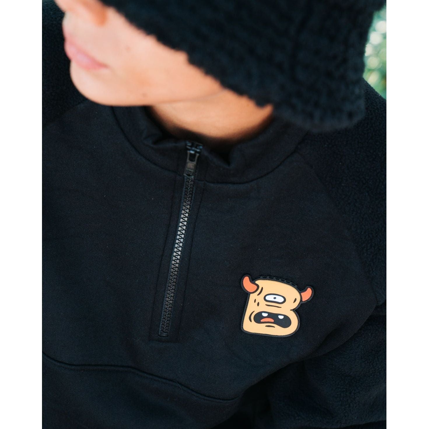 Black B Monster Quarter Zip Polar Fleece