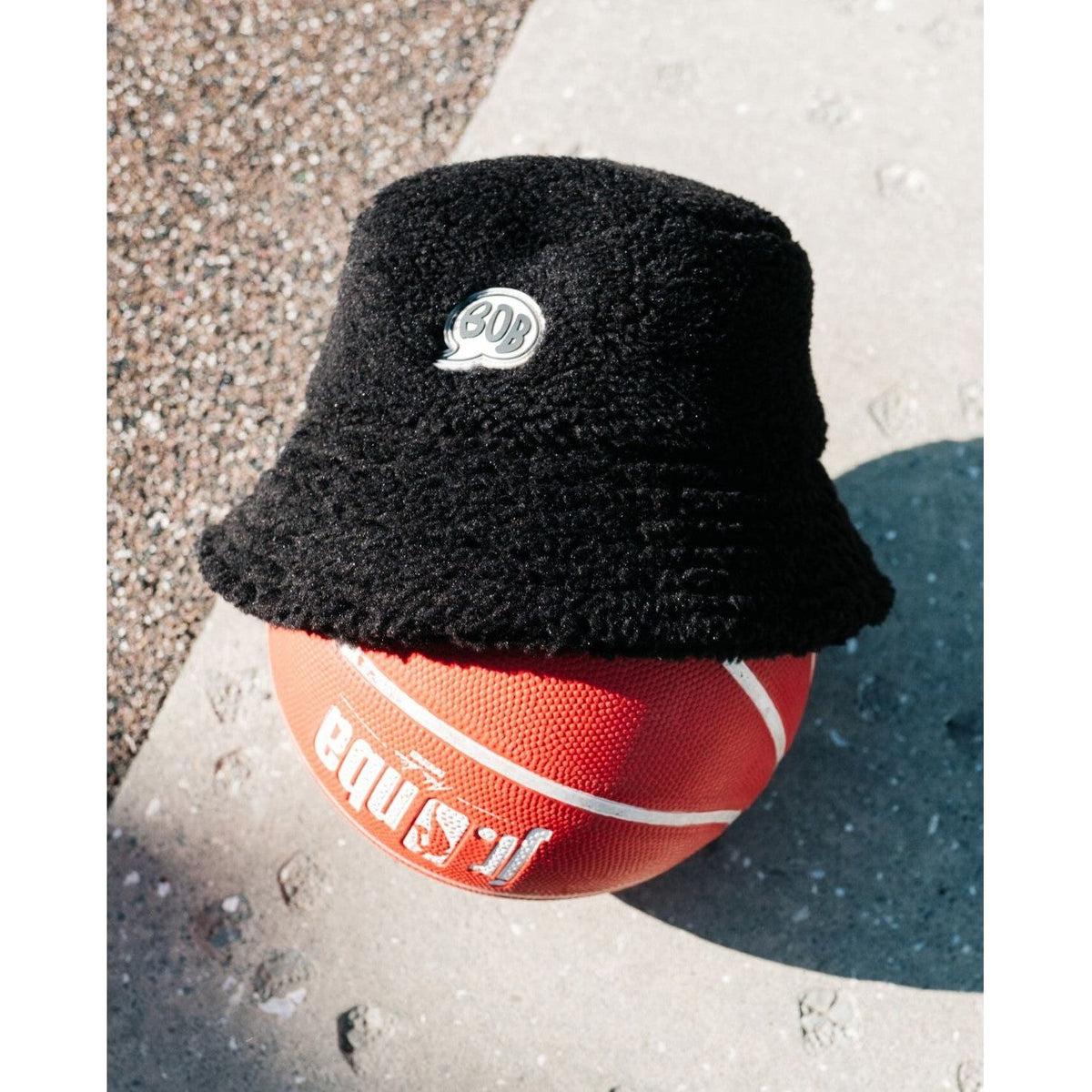 Black Fluffy Bucket Hat