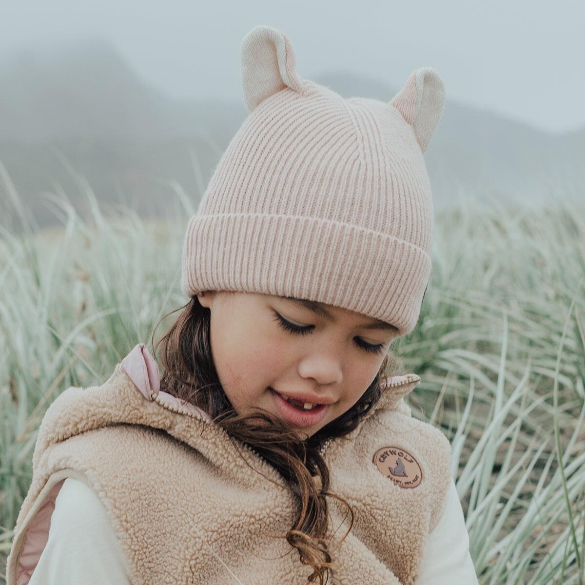 Wolf Ears Beanie Dusty Pink