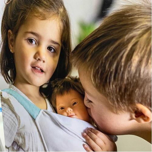 Anatomically Correct Baby, Caucasian Down Syndrome Girl, 38 cm