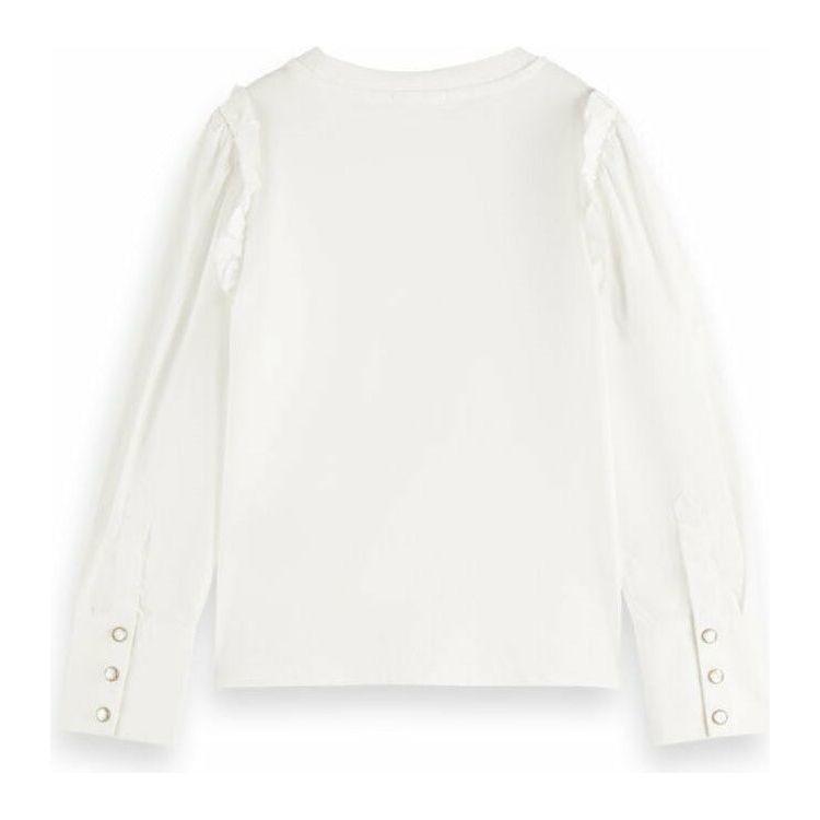 Long-Sleeved Mixed-Quality T-Shirt - Off White