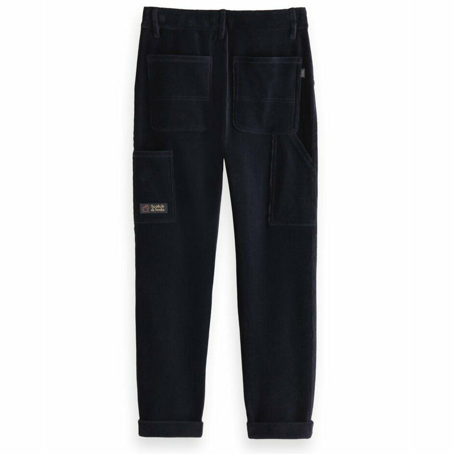 Knitted Corduroy Worker Sweatpants - Night