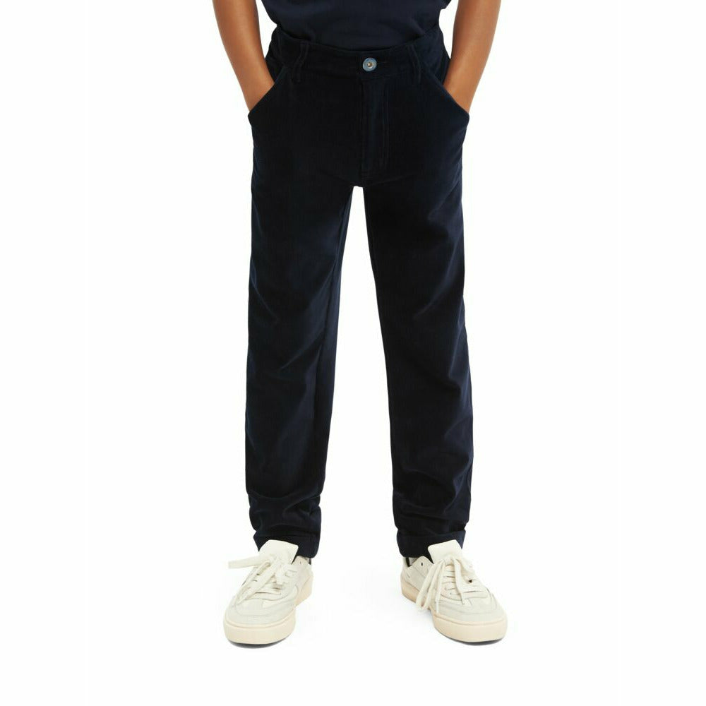 Knitted Corduroy Worker Sweatpants - Night
