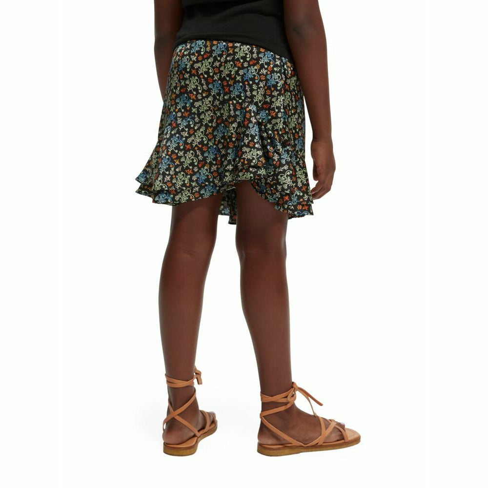 All-Over Printed Volant Skirt