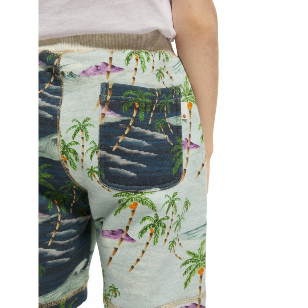 All-Over Printed Colour Block Shorts