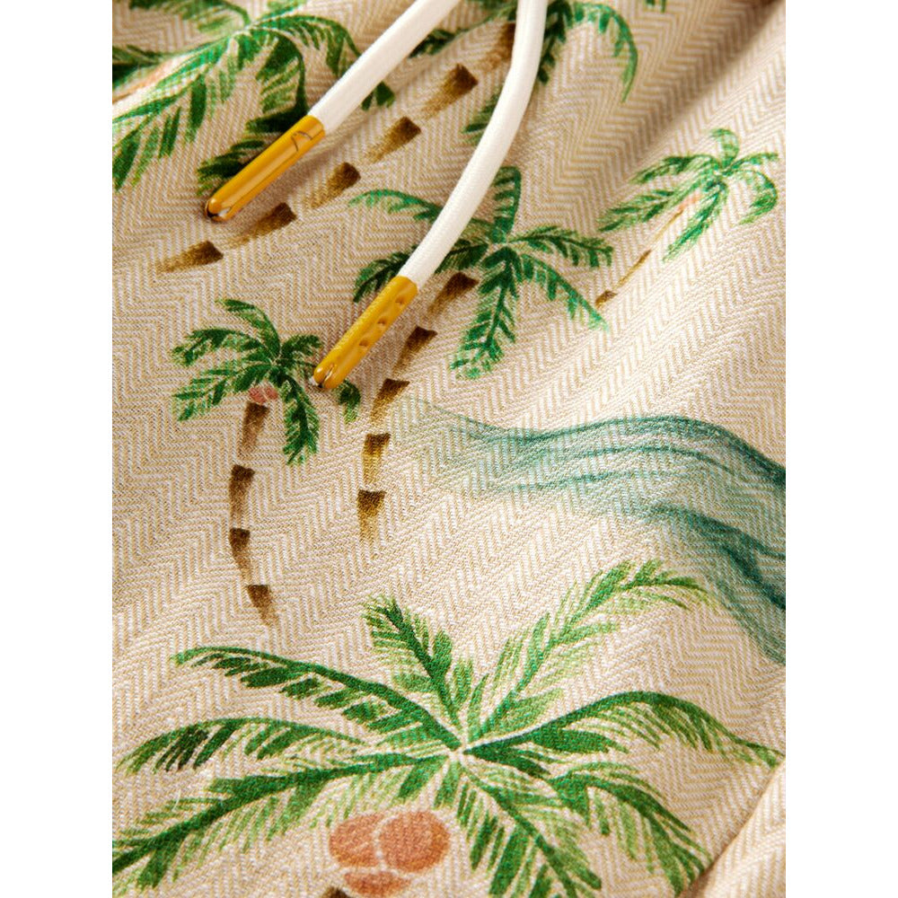 All-Over Printed Linen Shorts