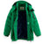 Hooded Water-Repellent Long-Length Puffer Jacket - Emerald