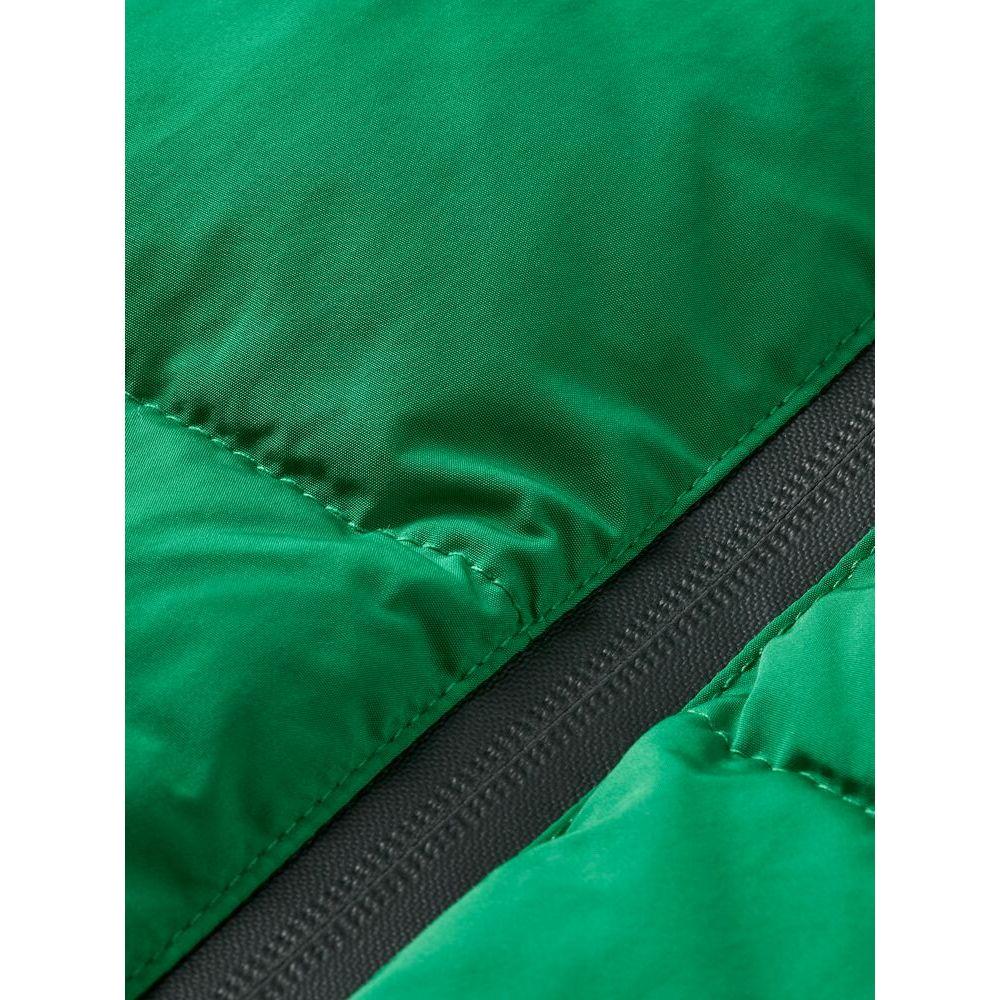 Hooded Water-Repellent Long-Length Puffer Jacket - Emerald