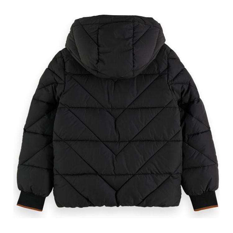 Water-Repellent Hooded Jacket - Black