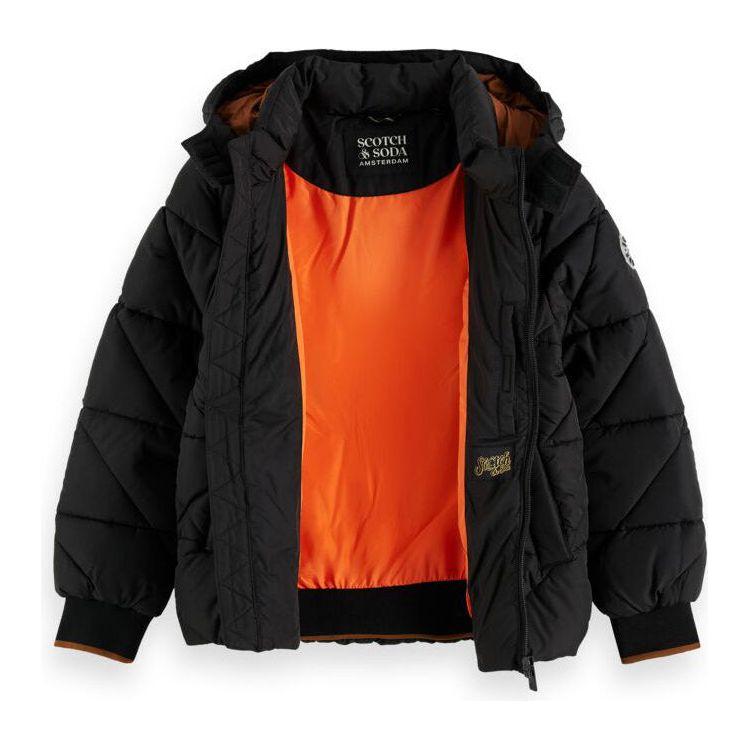 Water-Repellent Hooded Jacket - Black