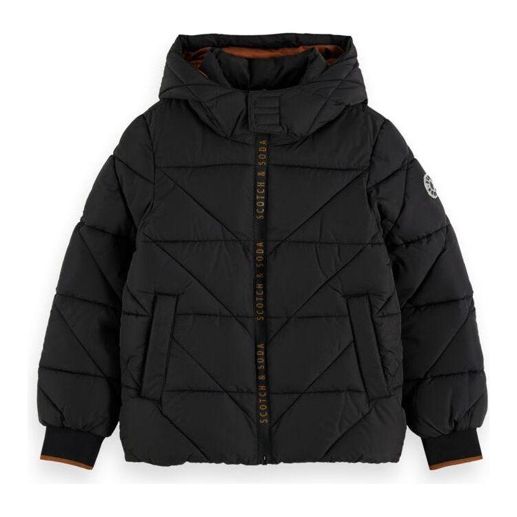 Water-Repellent Hooded Jacket - Black