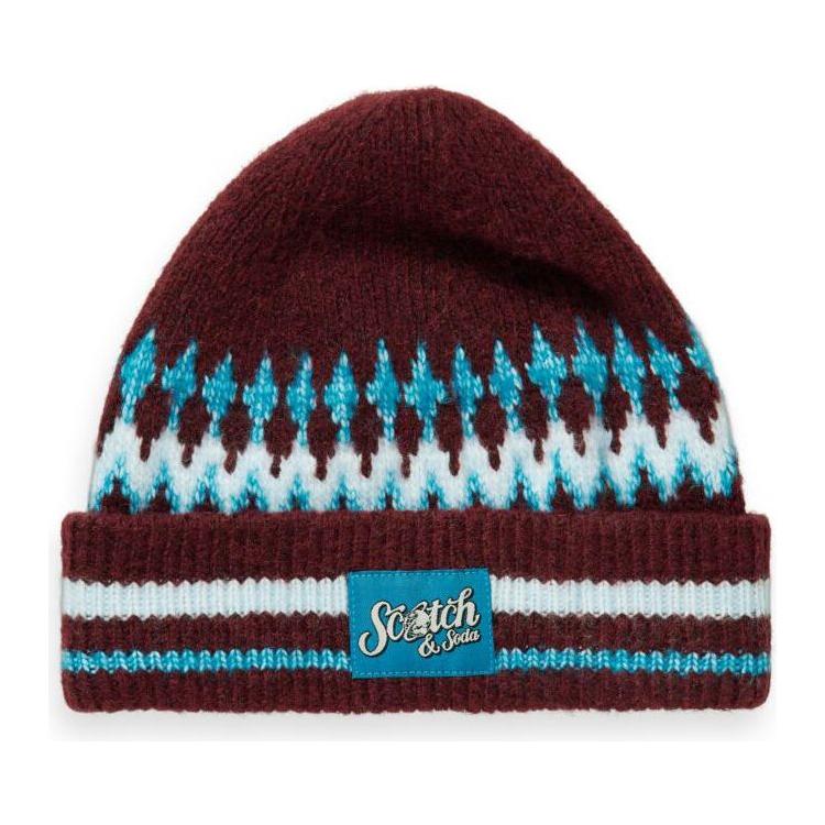 Intarsia Knit Beanie