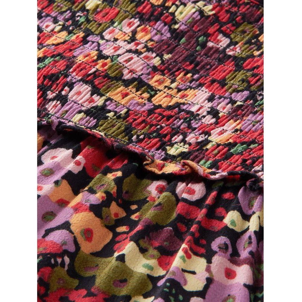 All-Over Printed Smock Detail Top
