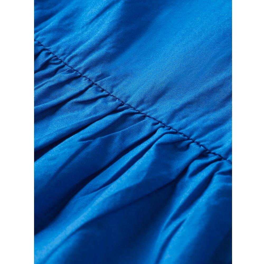 Organic Cotton Shirt Dress - Electric Blue