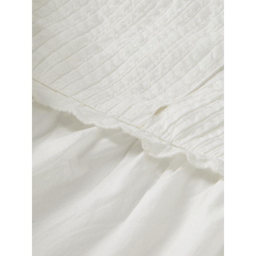 Broderie Anglaise Cotton Ruffled Top