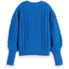 Chunky Cable-Knit Sweater - Electric Blue