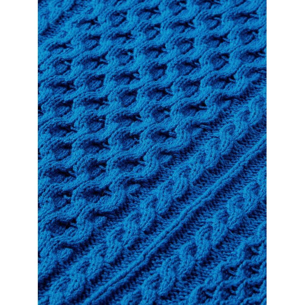 Chunky Cable-Knit Sweater - Electric Blue