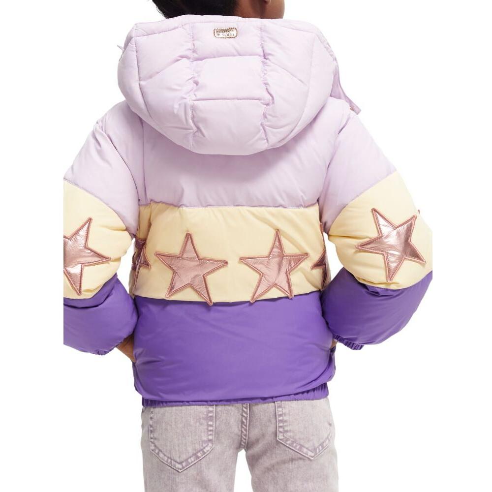 Colourblock Star Puffer Jacket