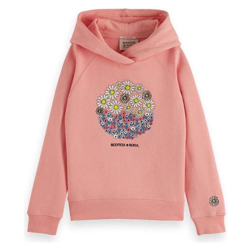 Loose-Fit Artwork Hoodie - Peach