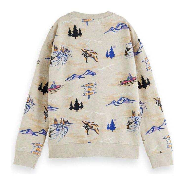 All-Over Printed Crewneck Sweatshirt