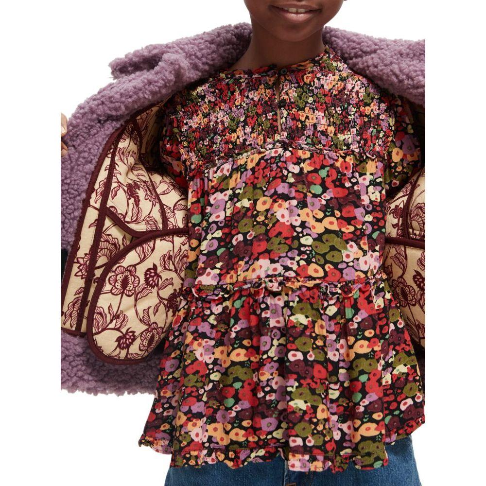 Boxy-Fit Bonded Teddy Jacket - Lavender