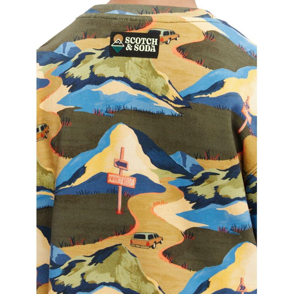 All-Over Printed Crewneck Sweatshirt