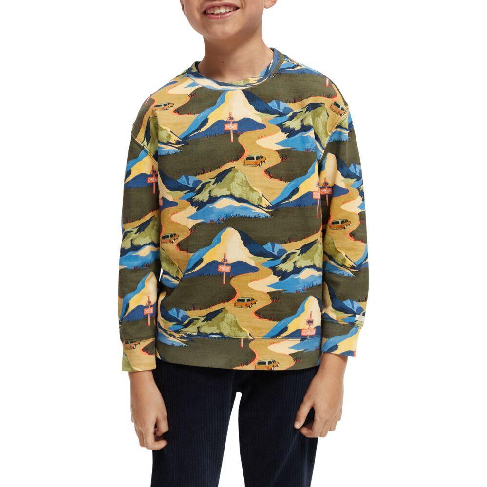 All-Over Printed Crewneck Sweatshirt
