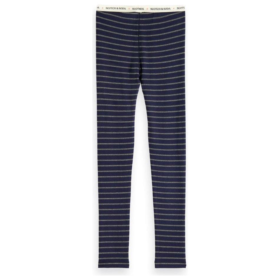 Striped Lurex Leggings - Night
