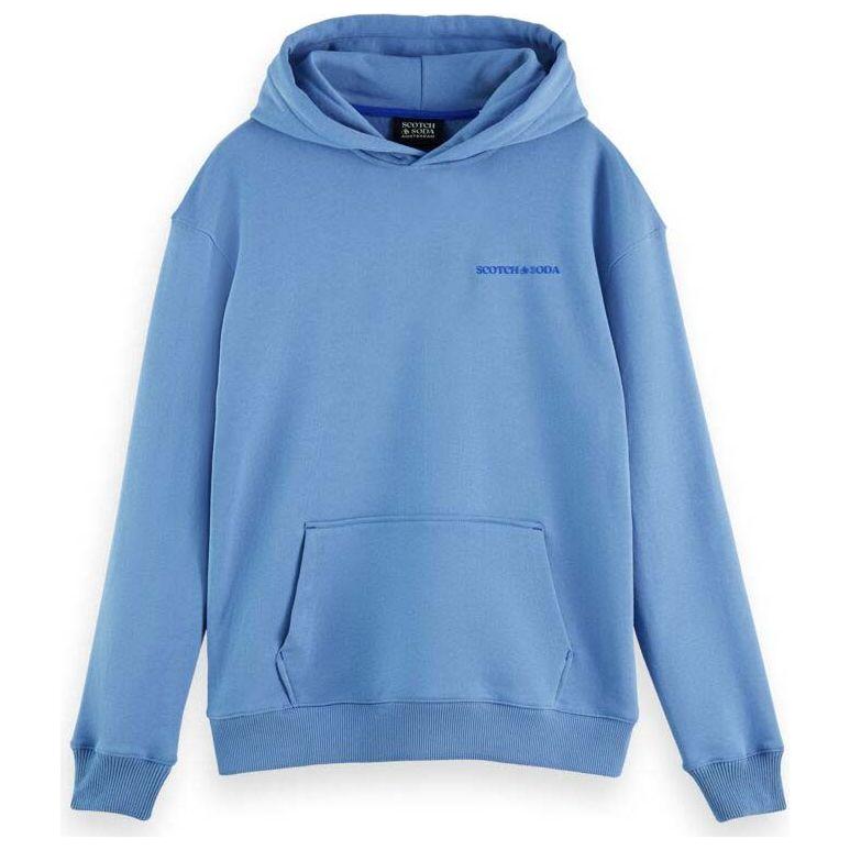 Hoodie In Organic Cotton - Lake Blue
