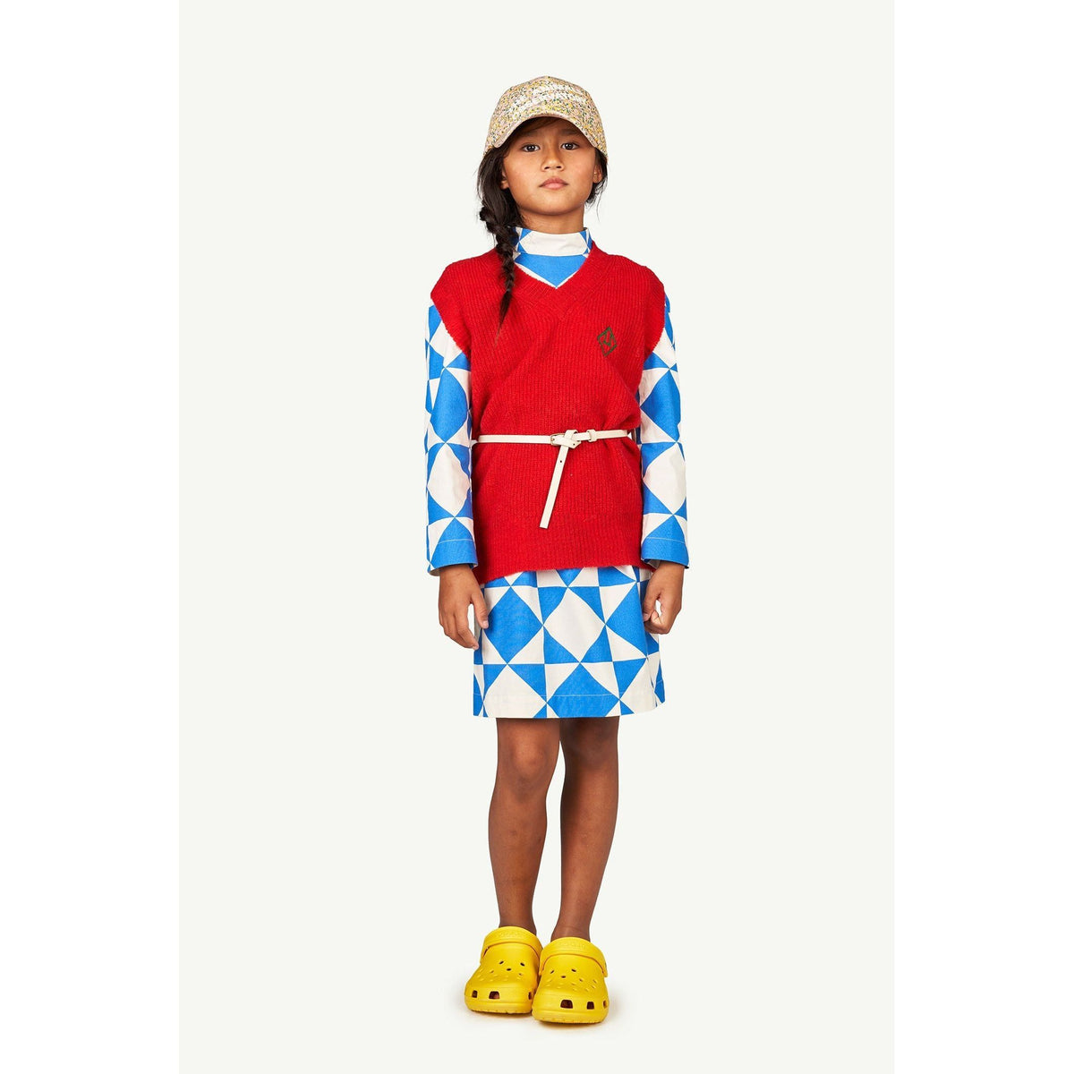 Bug Kids Dress - White Stripes Bicolor