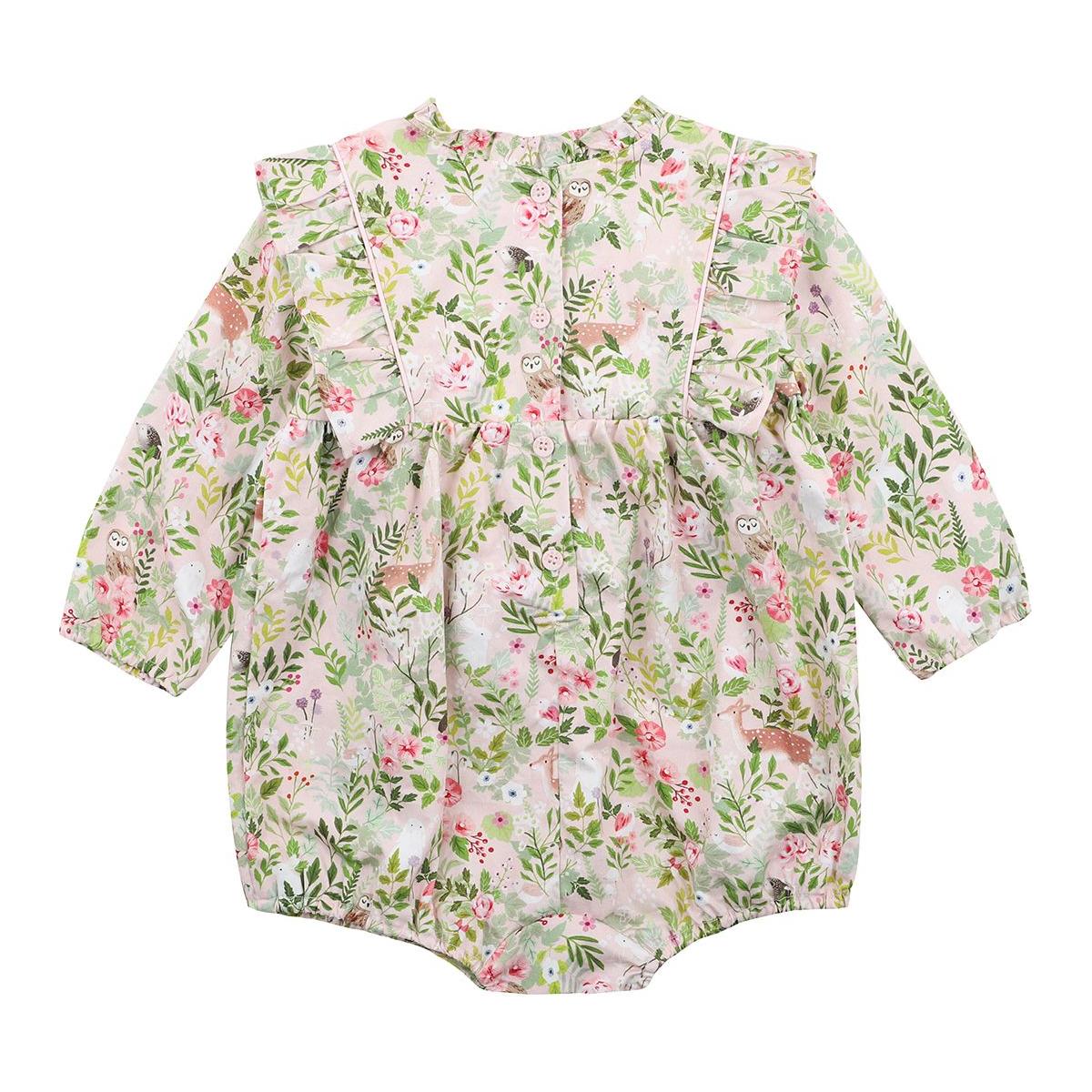 Forest Bow Woven Bodysuit