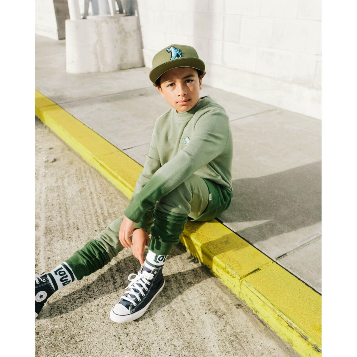 Green Dip-Dye Joggers