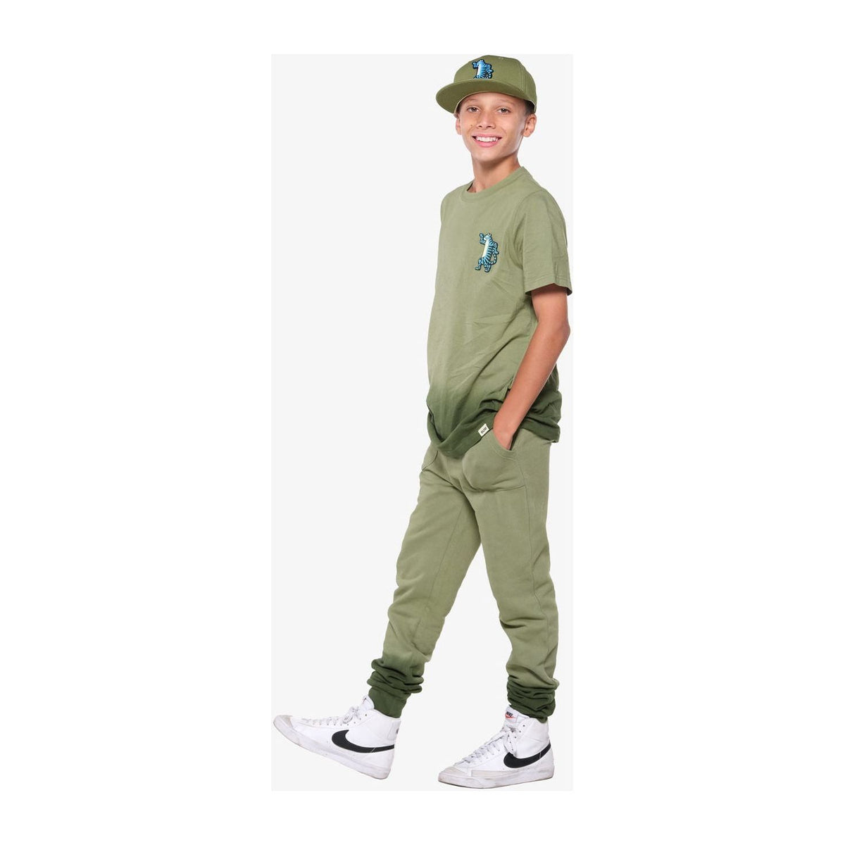 Green Dip-Dye Joggers