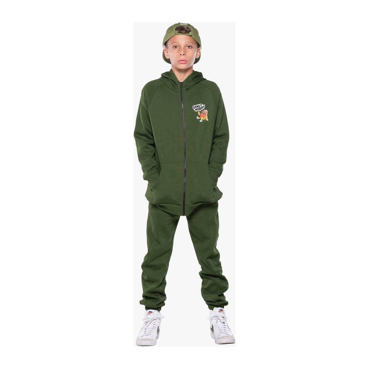 Donut Worry Fleece Zip Hood