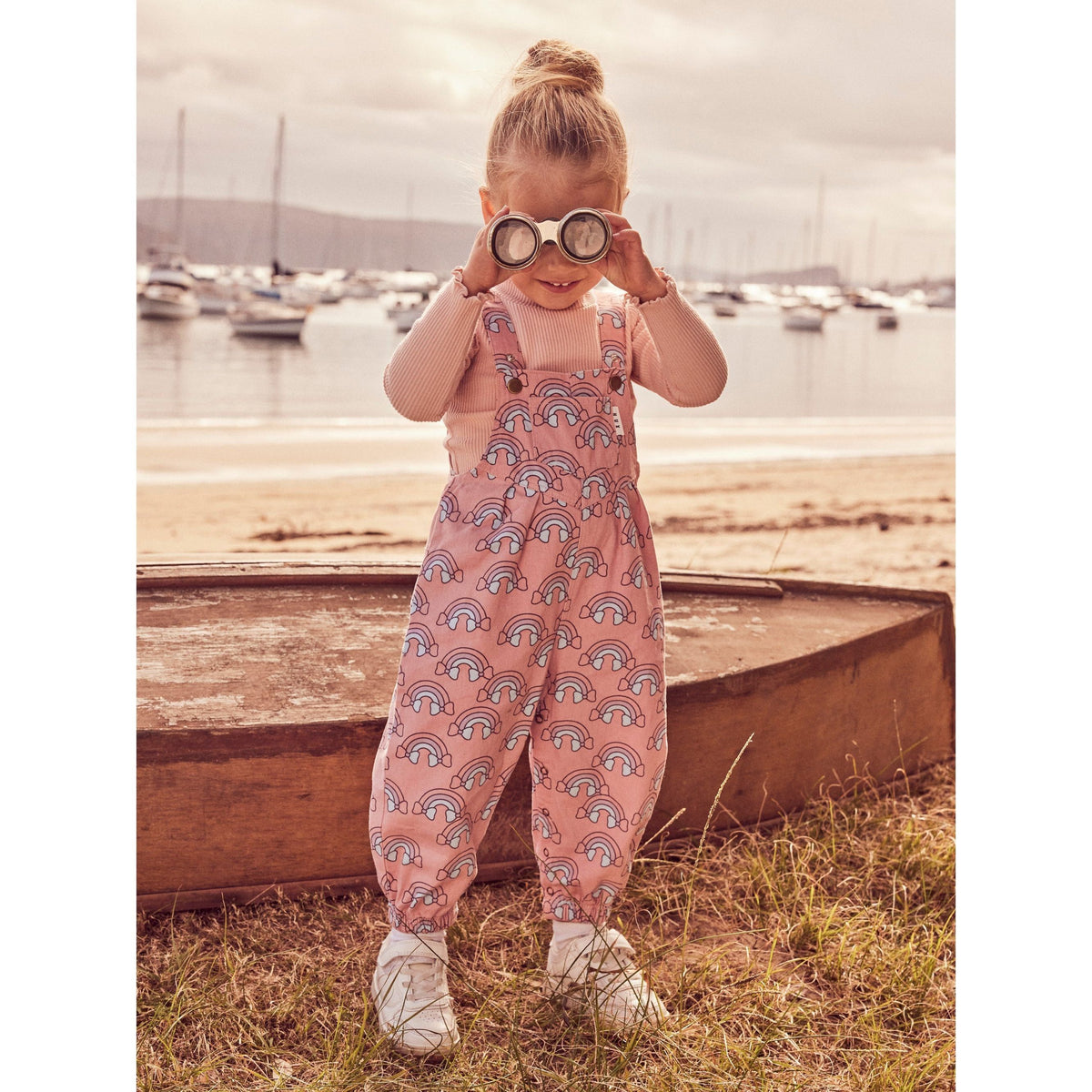 Rain Bow Overalls -Dusty Rose