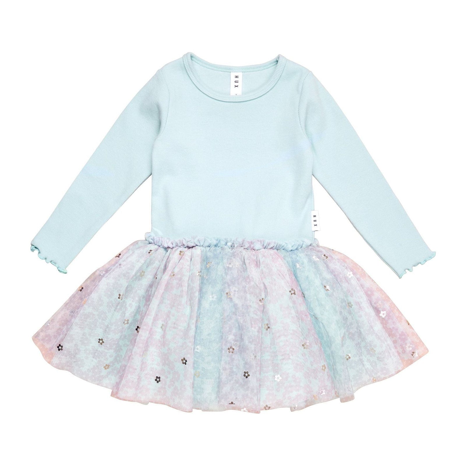 Rainbow Flower Rib Long Sleeve Ballet