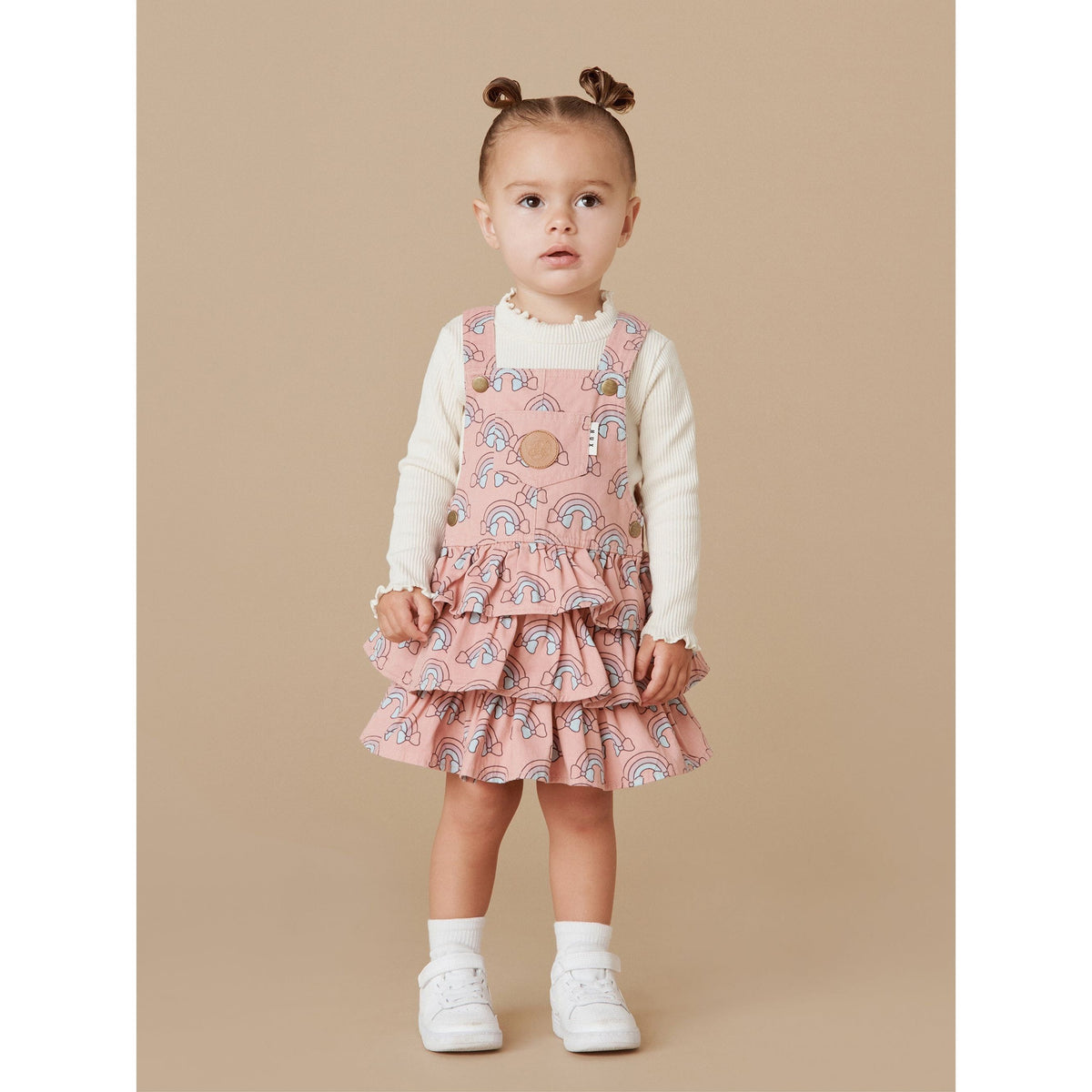 Rain Bow Overall Frill Dress