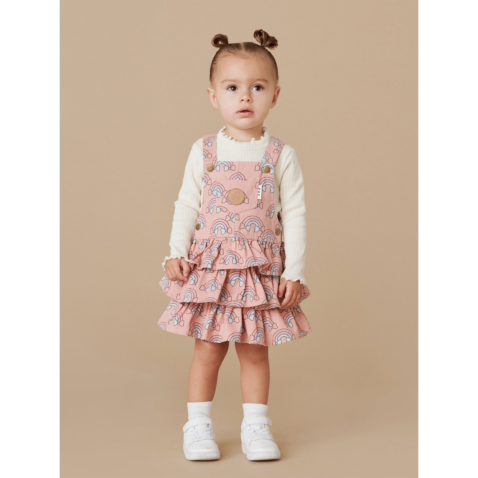 Rain Bow Overall Frill Dress