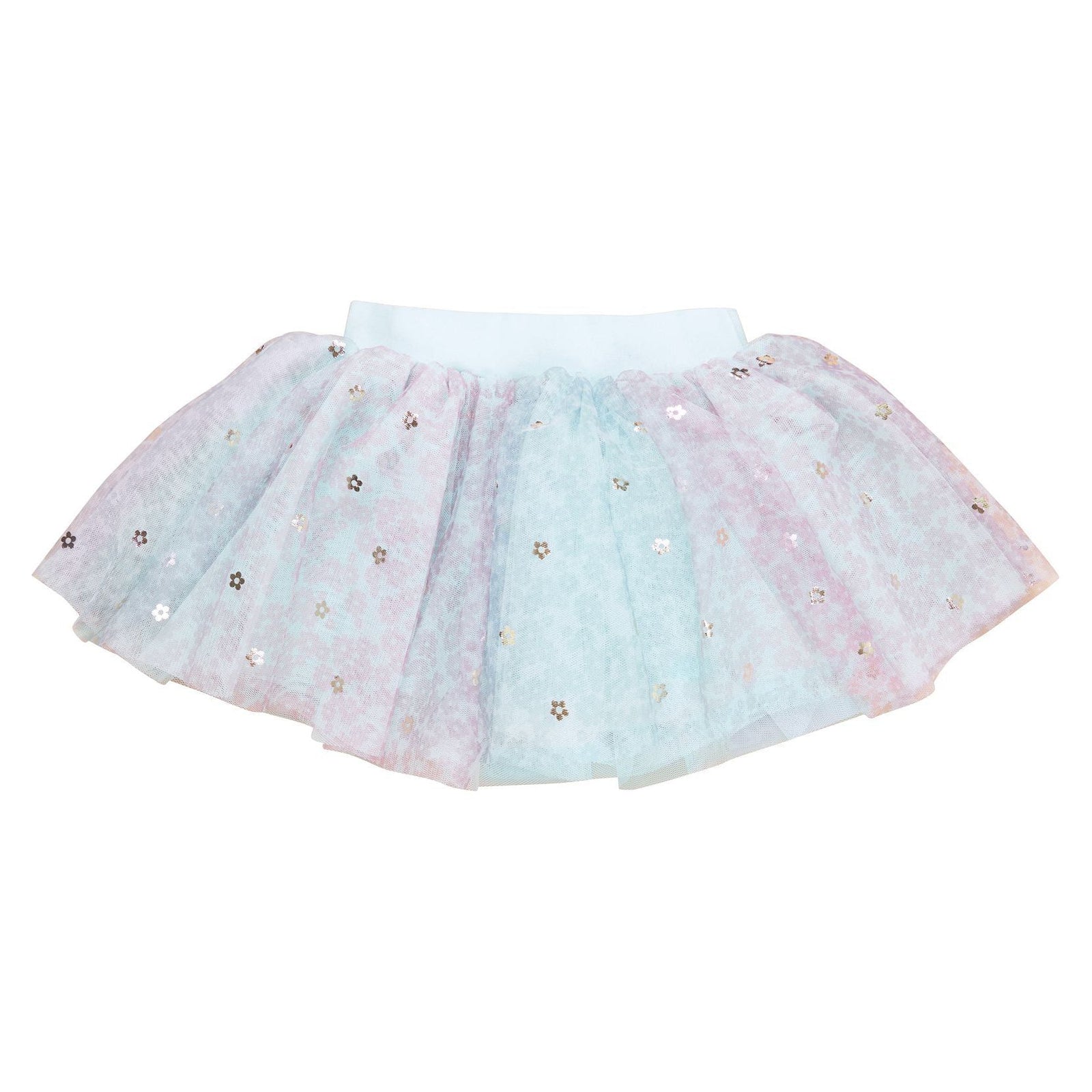 Rainbow Flower Tulle Skirt
