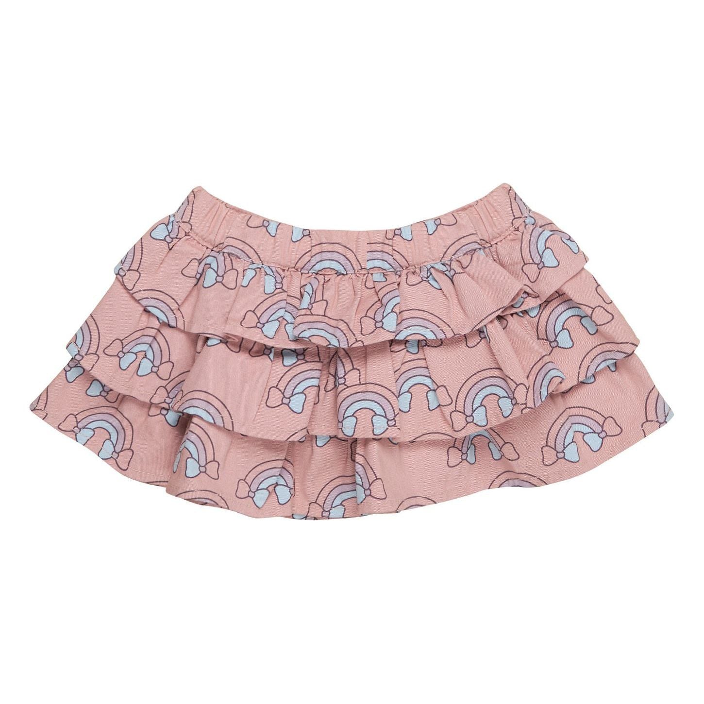 Rain Bow Frill Skirt- Rose
