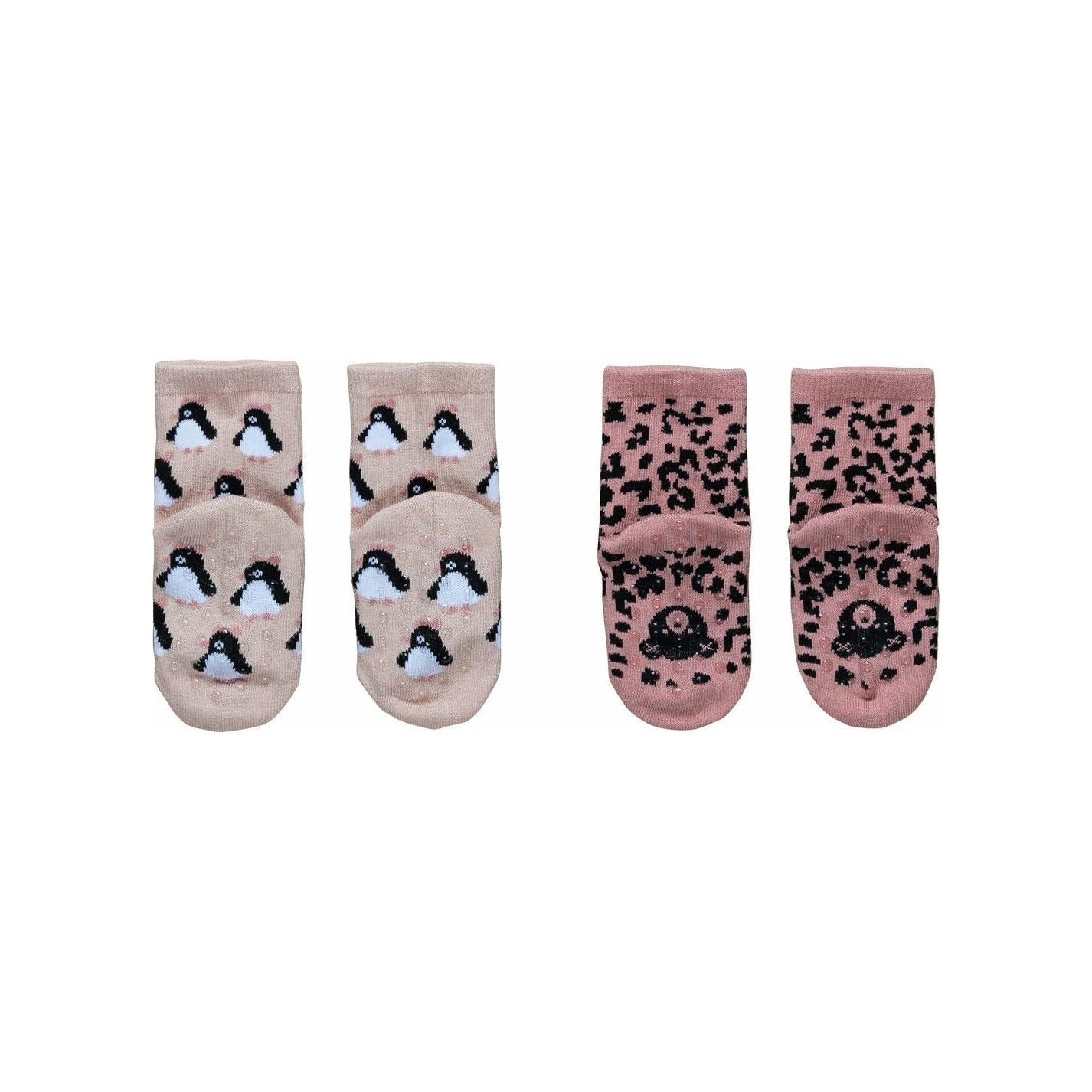 Leopard/Penguin 2Pk Socks