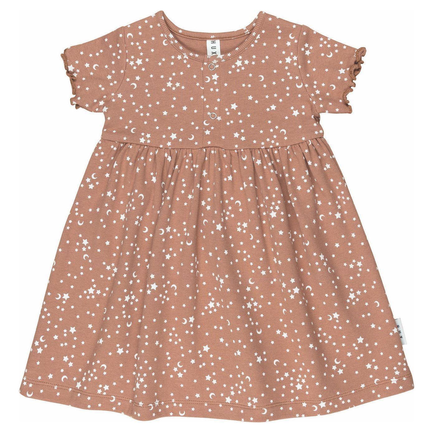 Starry Short Sleeve Rib Dress