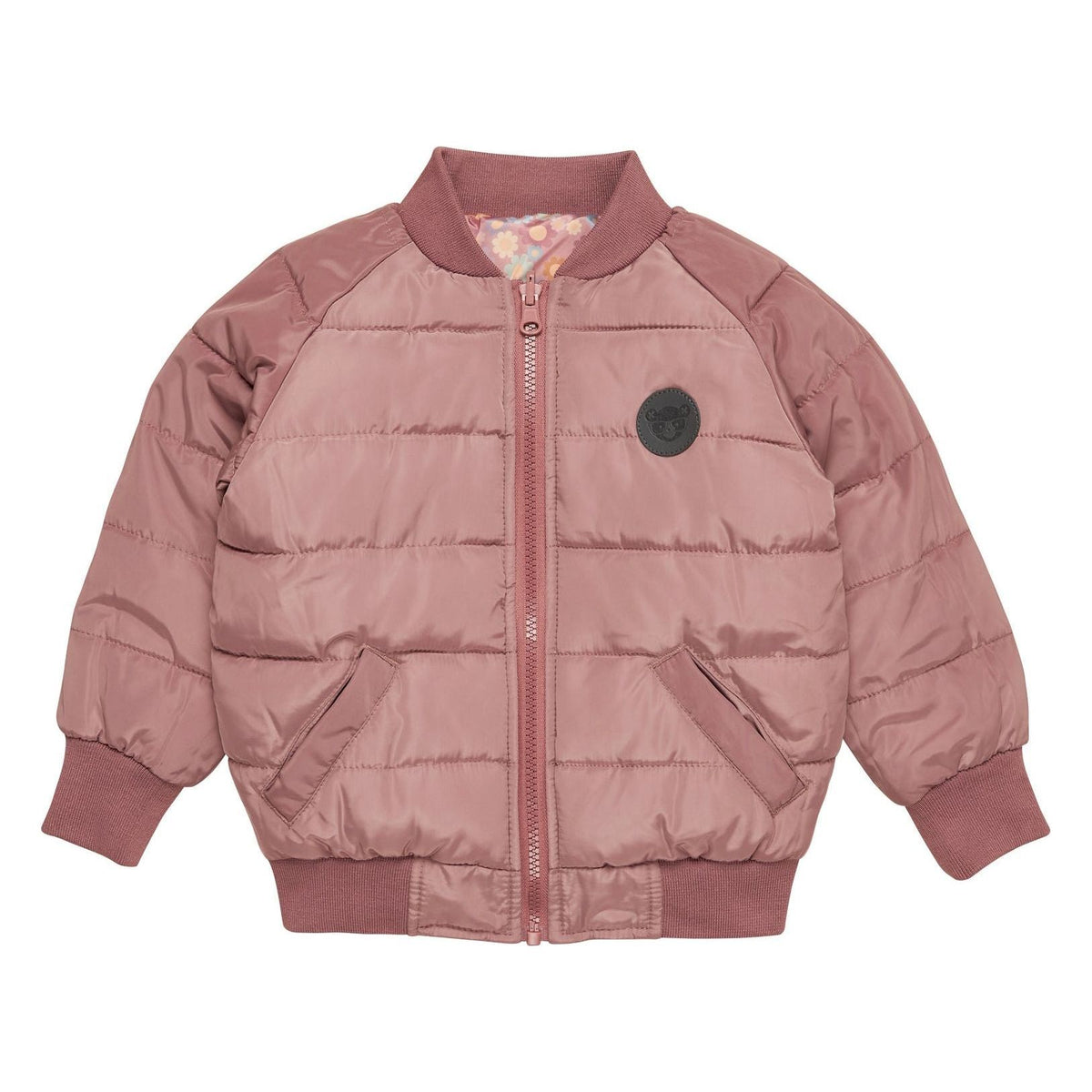 Rainbow Flower Bear Reversible Bomber