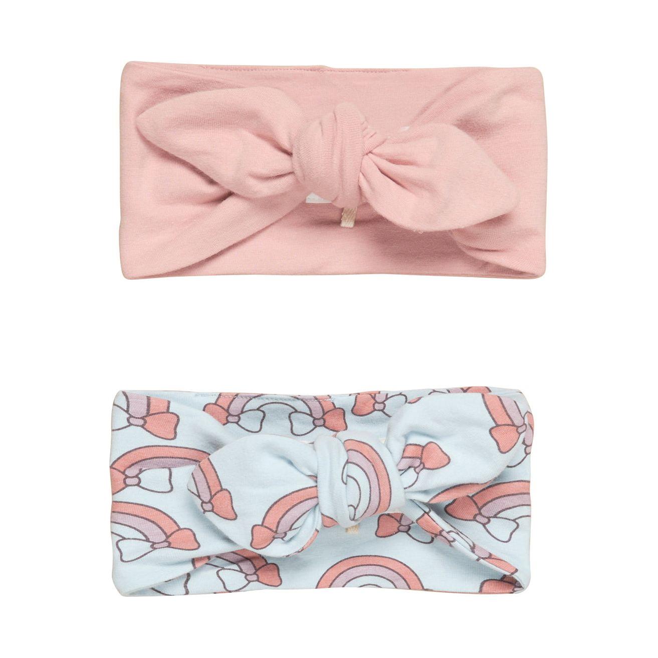 Rain Bow 2Pk Headband-Sky + Dusty Rose