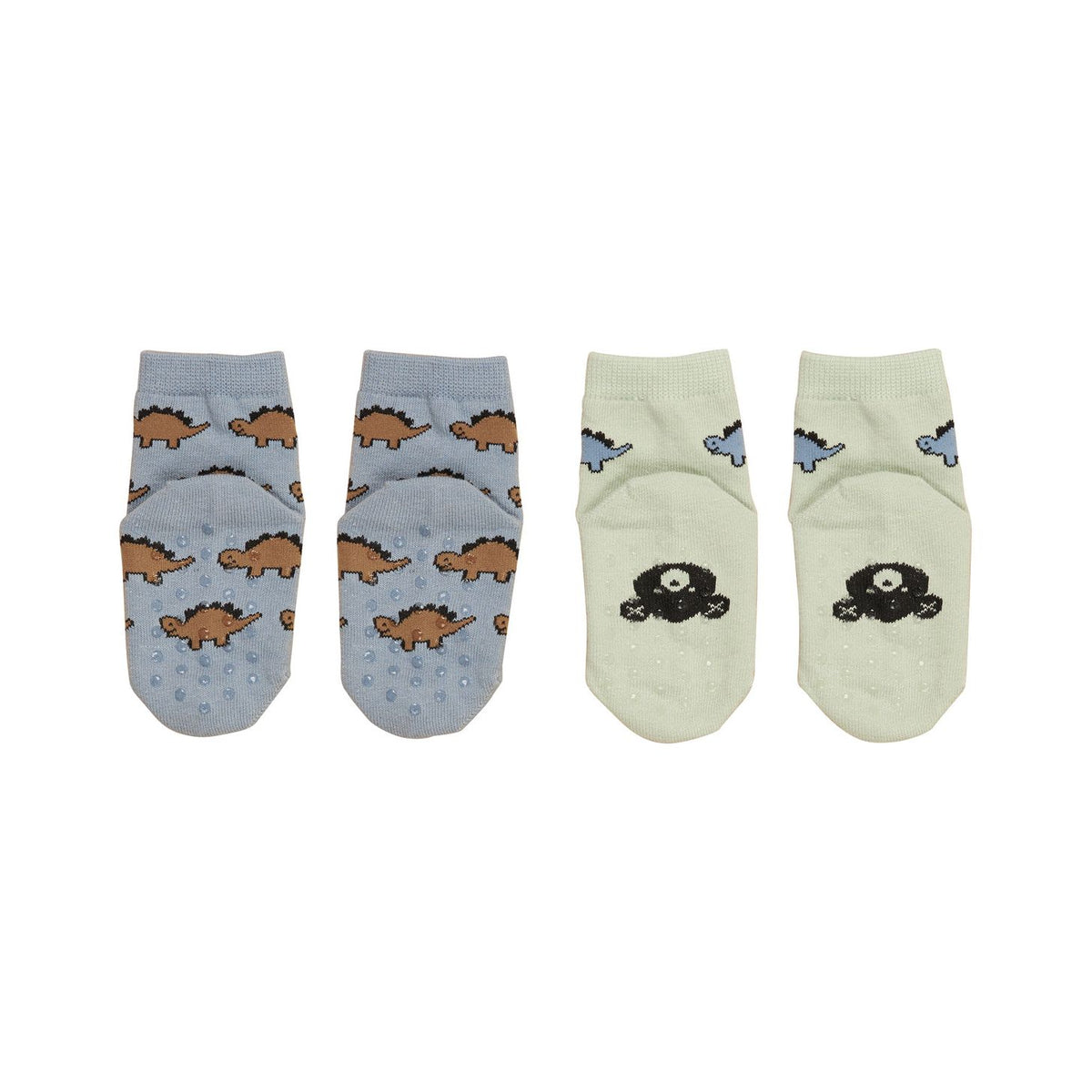 Dino 2Pk Socks - Thyme + Teal